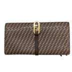 Fendi Wallet Micro FF Pattern Brown
