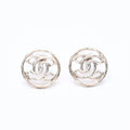 Chanel CC Logo Earrings 17 Metal Gold