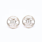 Chanel CC Logo Earrings 17 Metal Gold