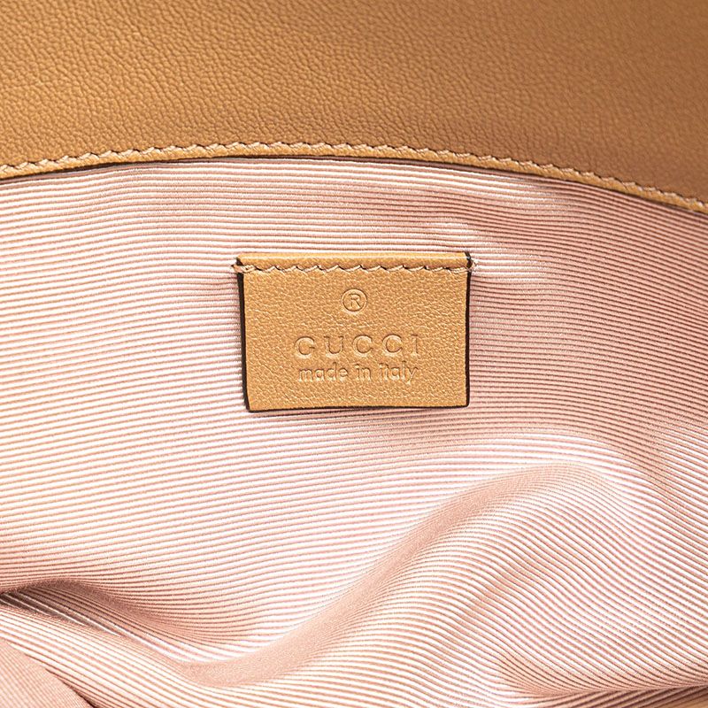 Gucci Interlocking 2-Way Shoulder Bag Beige Leather — view 8