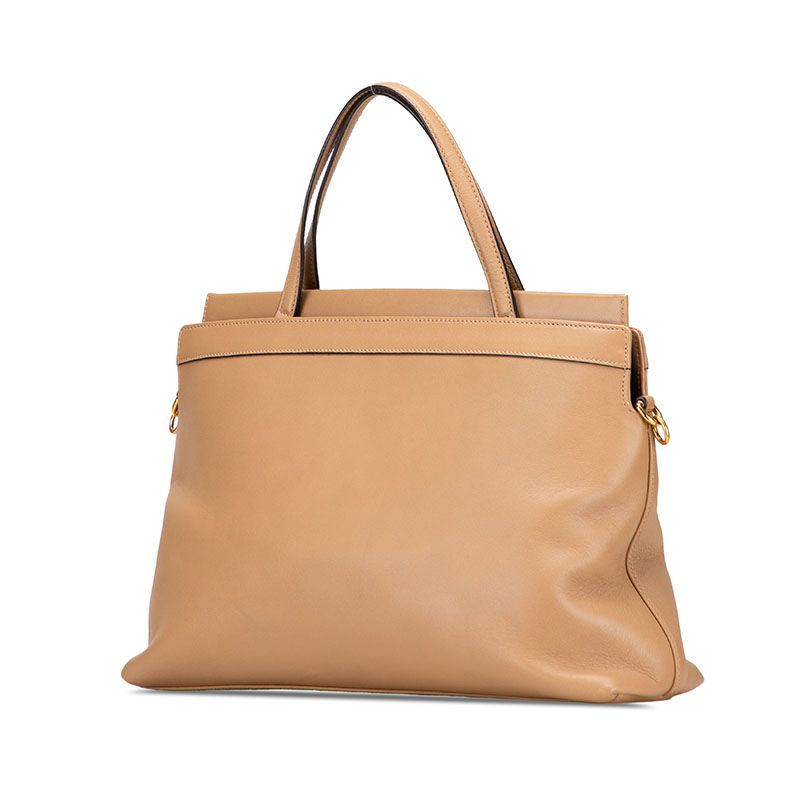 Gucci Interlocking 2-Way Shoulder Bag Beige Leather — view 2