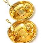 Chanel Earrings Logo Gold — view 8