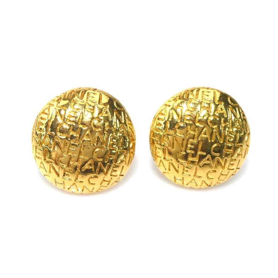 Chanel Earrings Logo Gold