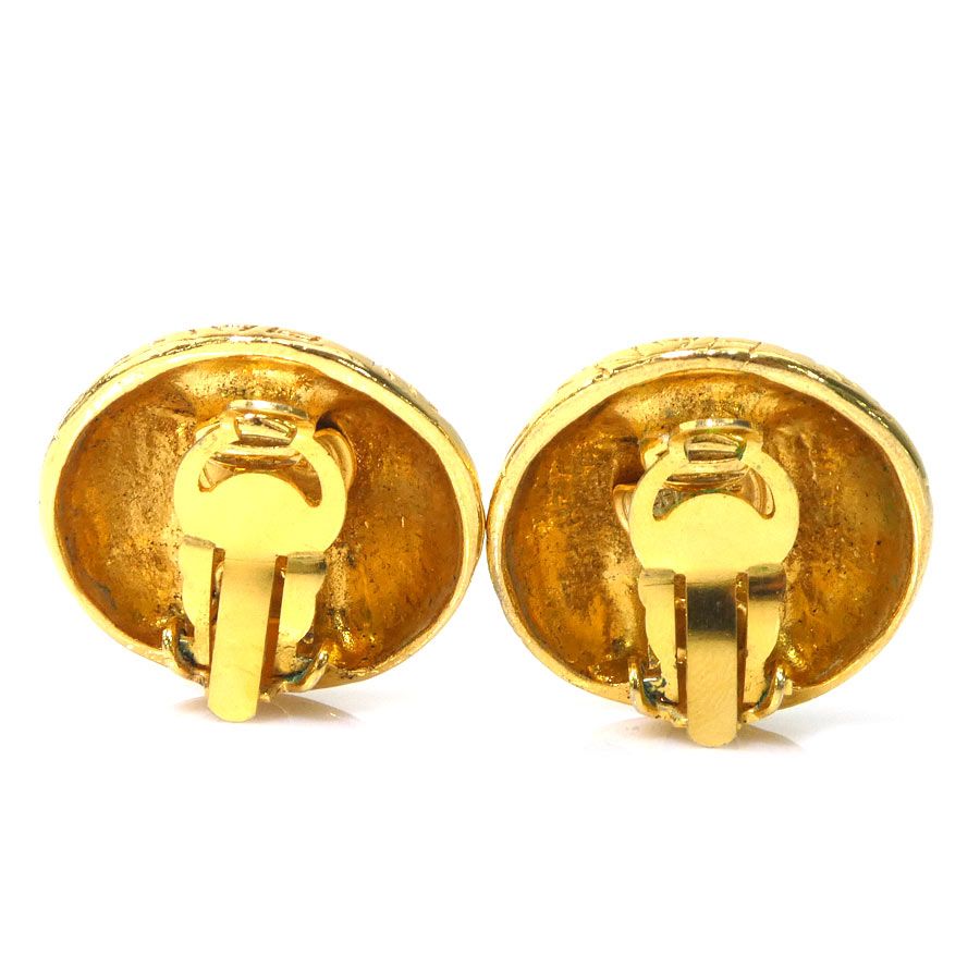Chanel Earrings Logo Gold — view 5