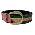 Gucci Belt 80 32 Pink Green Cotton Leather