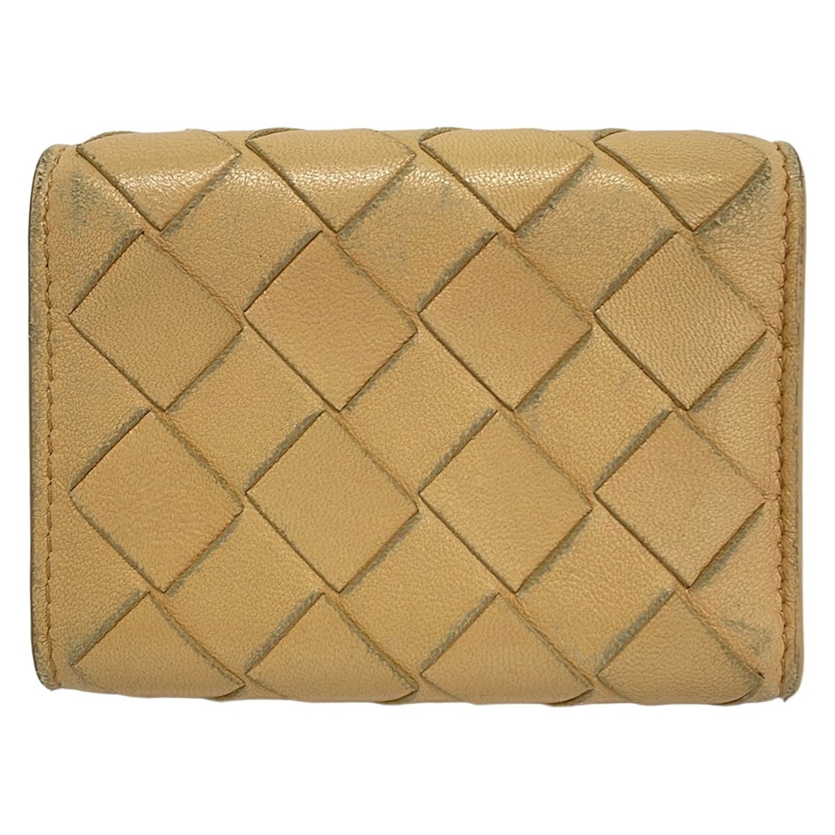 Bottega Veneta Trifold Wallet Intrecciato Light Brown Leather — view 2