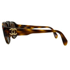 Chanel Sunglasses Black Brown CC Logo Eyewear — view 2