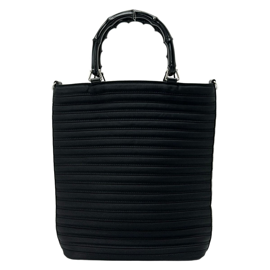 Gucci Handbag Bamboo Black Leather