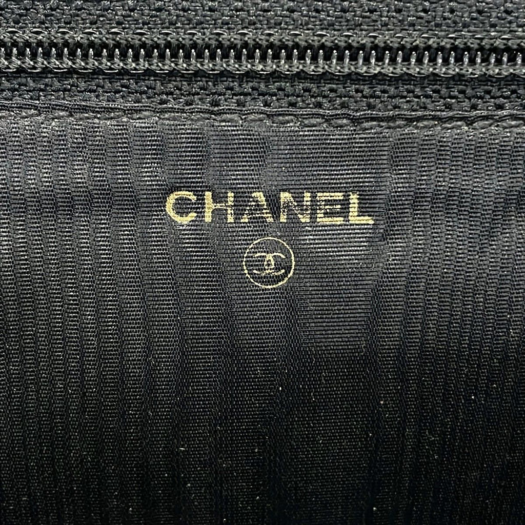 Chanel Wallet Black CC Logo Gold Zip Around — view 5