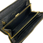 Chanel Wallet Black CC Logo Gold Zip Around — view 4