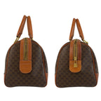 Celine Vintage Macadam Brown Gold Leather Boston — view 7