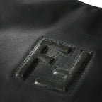 Fendi FF Logo Shoulder Bag Hobo Nylon Black — view 3