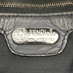 Fendi FF Logo Shoulder Bag Hobo Nylon Black — view 8