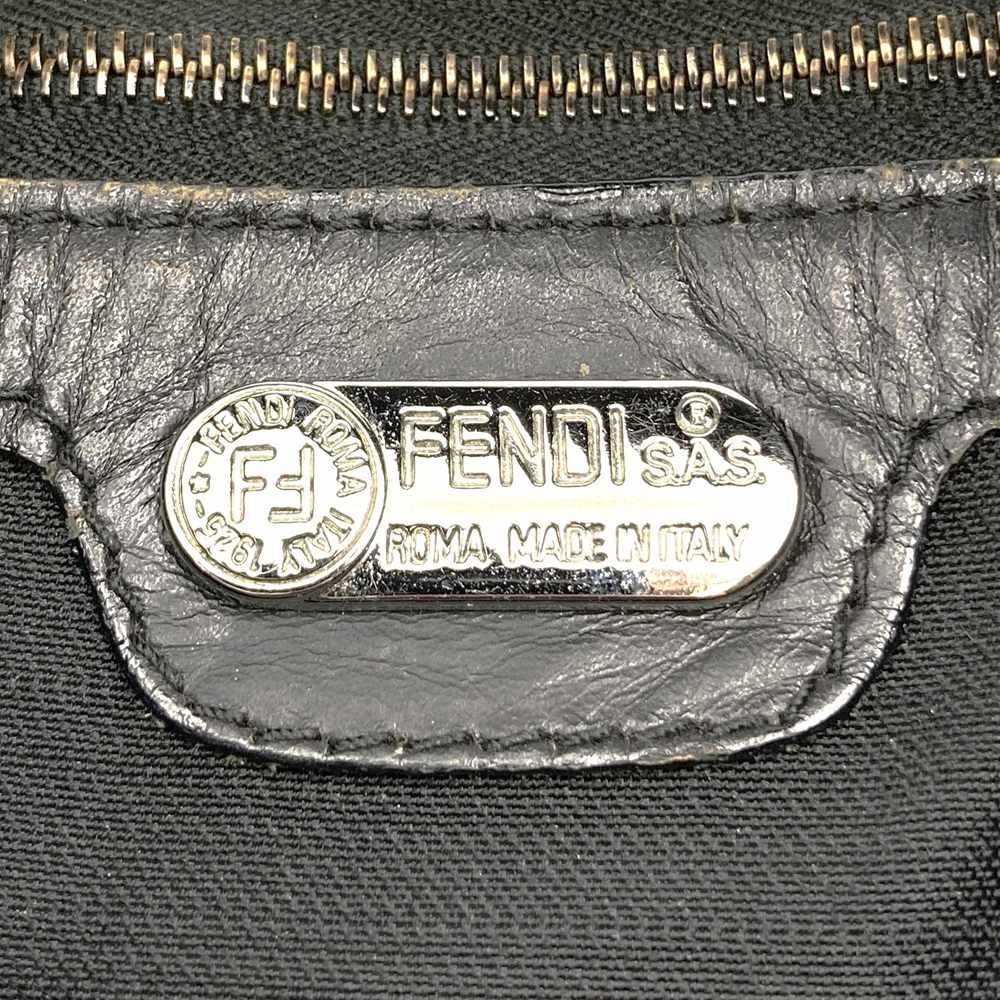 Fendi FF Logo Shoulder Bag Hobo Nylon Black — view 8