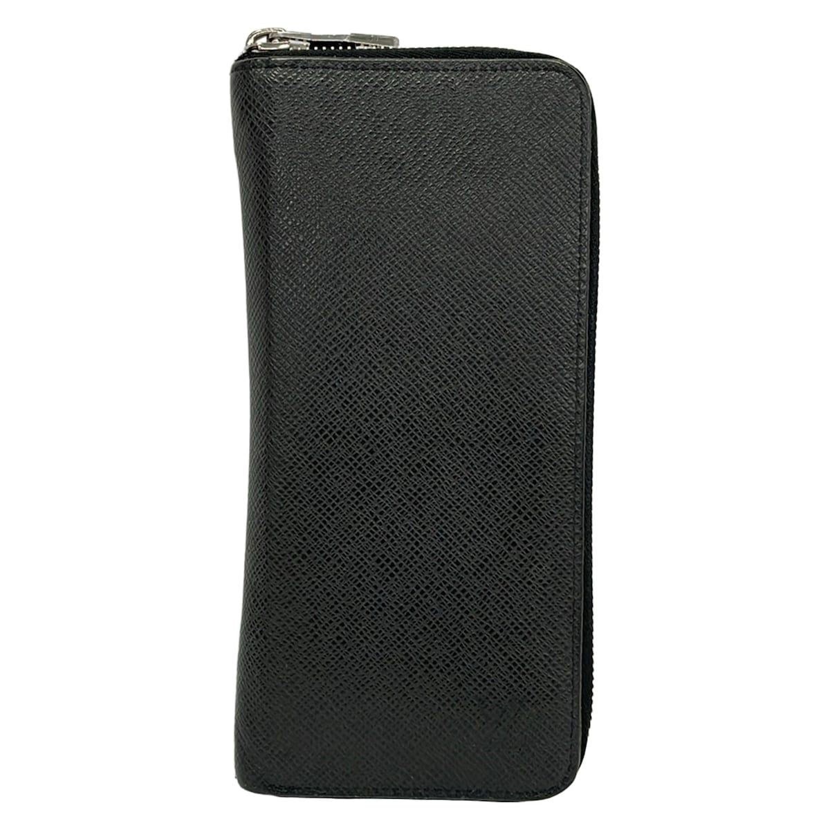 Louis Vuitton Wallet Taiga Zippy Vertical Ardoise Initial Leather