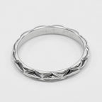 Chanel Quilted Small Platinum Ring — view 8