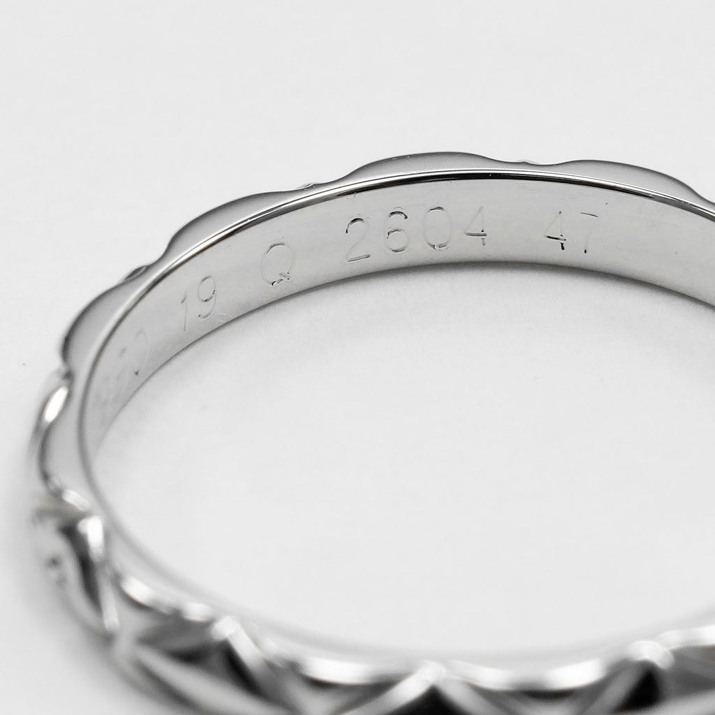 Chanel Quilted Small Platinum Ring — view 5