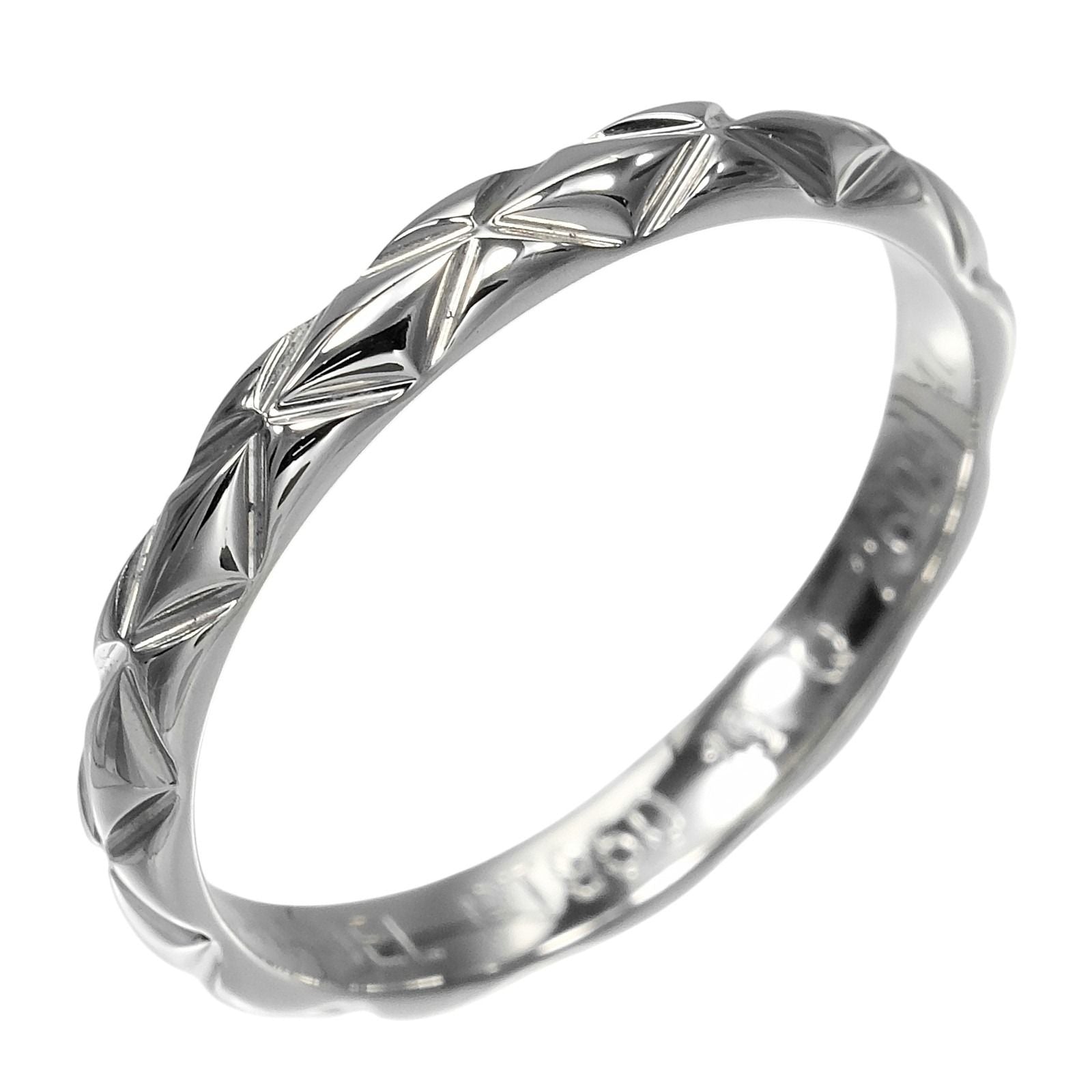 Chanel Quilted Small Platinum Ring