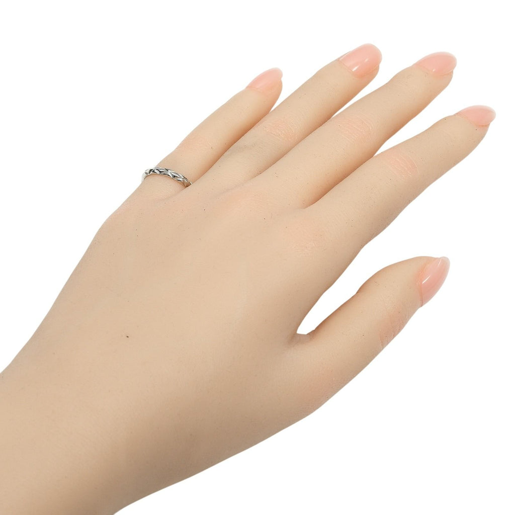Chanel Quilted Small Platinum Ring — view 2
