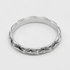 Chanel Quilted Small Platinum Ring — view 7
