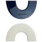 Hermes Horn Navy White Brown Buffalo Necklace — view 5
