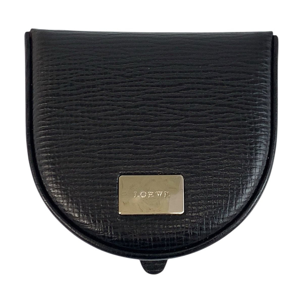 Loewe Vintage Black Silver Leather Coin Purse