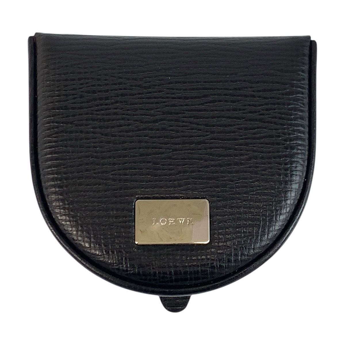 Loewe Vintage Black Silver Leather Coin Purse