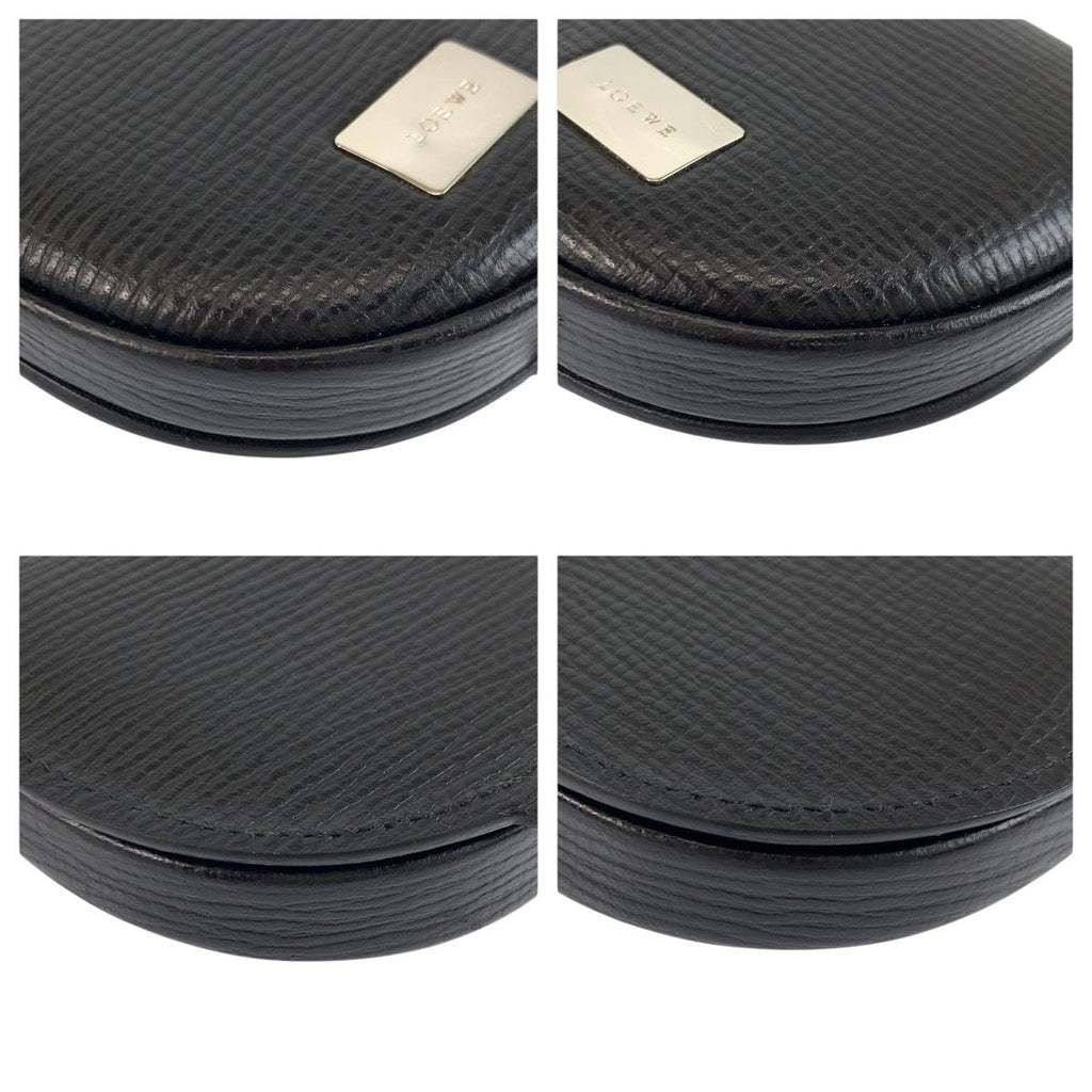 Loewe Vintage Black Silver Leather Coin Purse — view 7