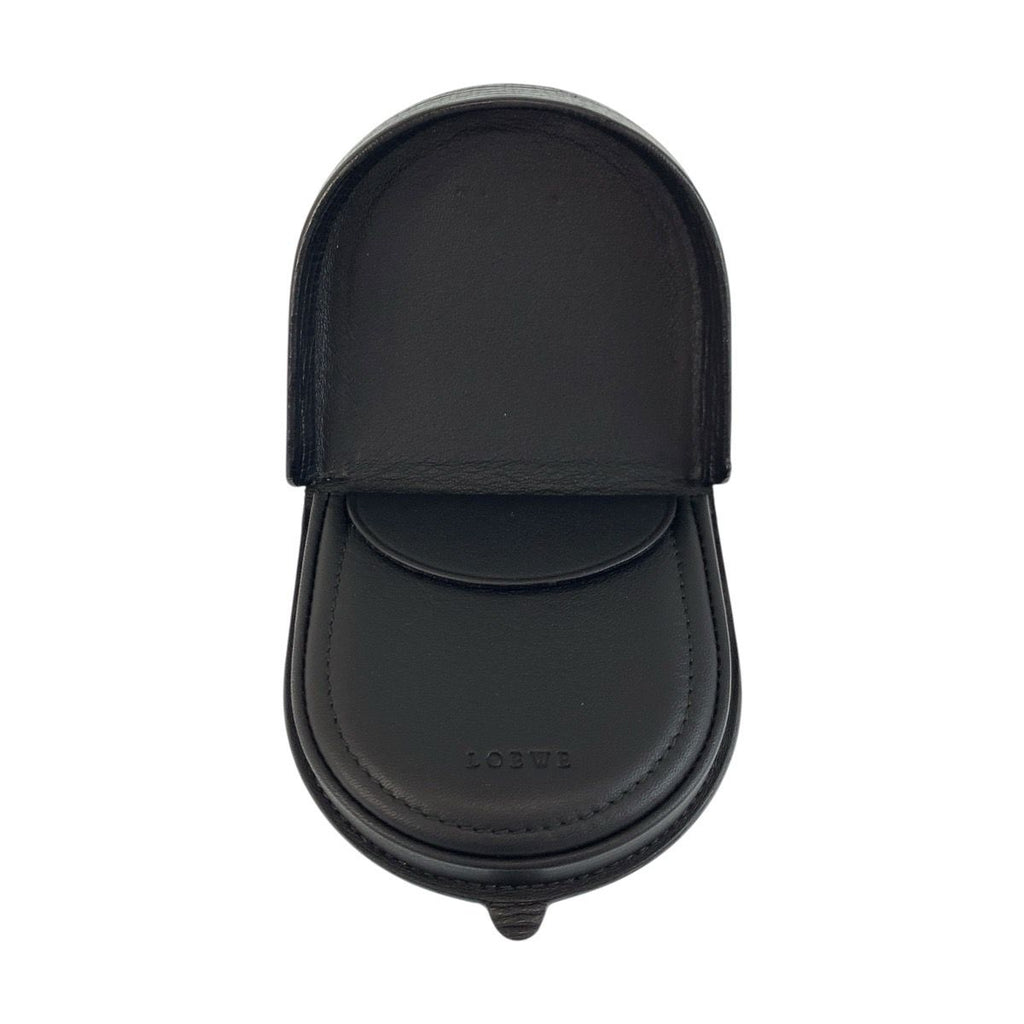 Loewe Vintage Black Silver Leather Coin Purse — view 4
