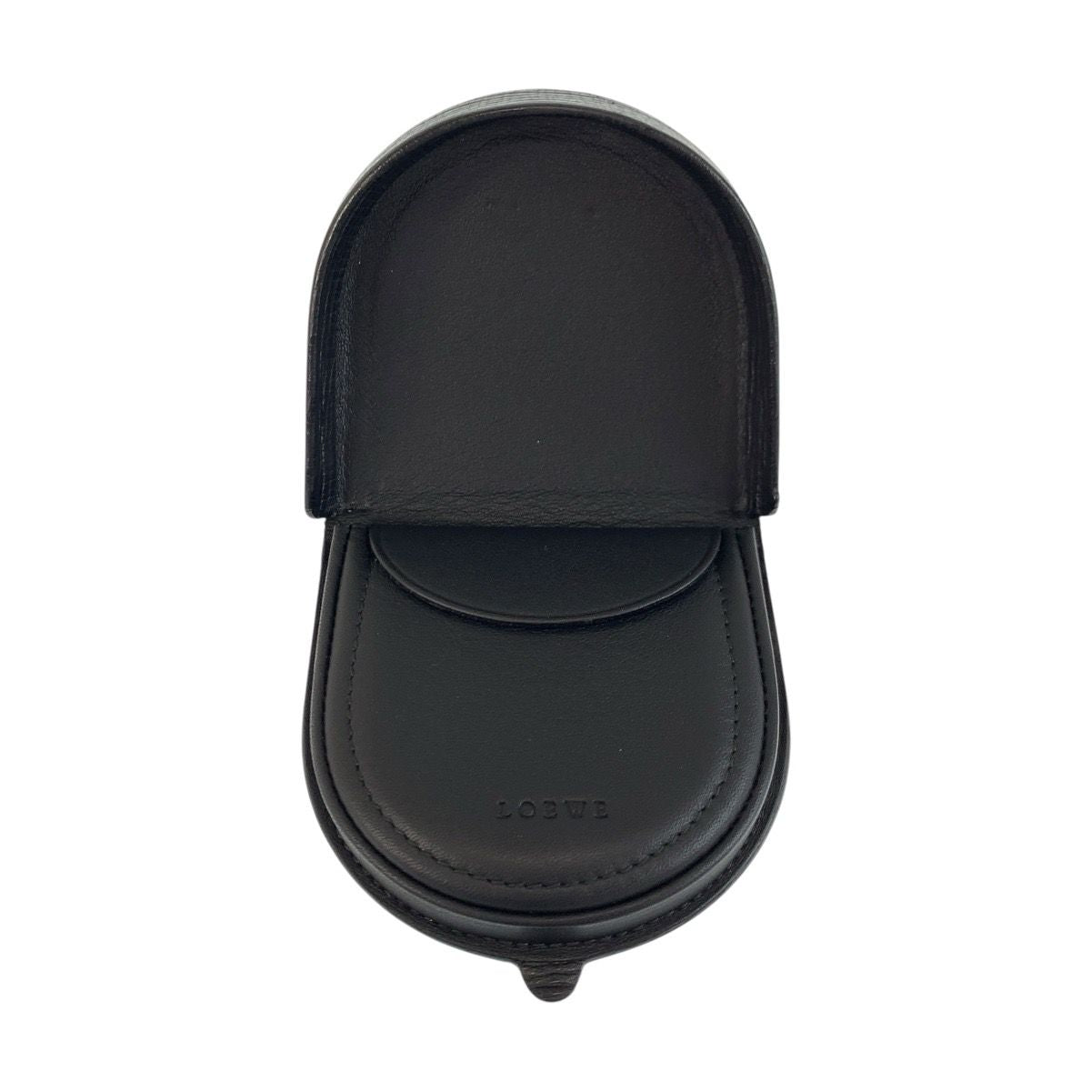 Loewe Vintage Black Silver Leather Coin Purse — view 4