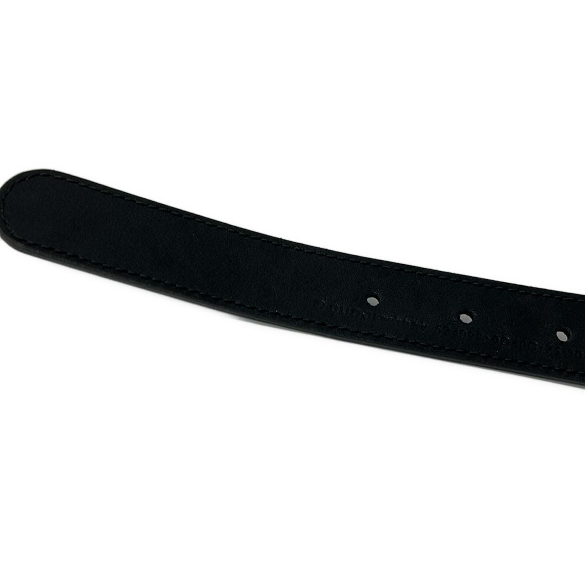 Gucci Belt 75 30 Black Gold Double Leather — view 6