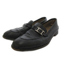 Hermes Loafers Shoes Logo Leather 41 Black