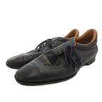 Hermes Leather Sneakers Quick Lace Up 42.5 Black