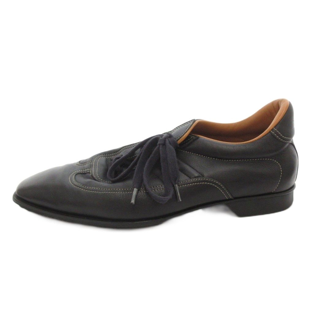 Hermes Leather Sneakers Quick Lace Up 42.5 Black — view 2