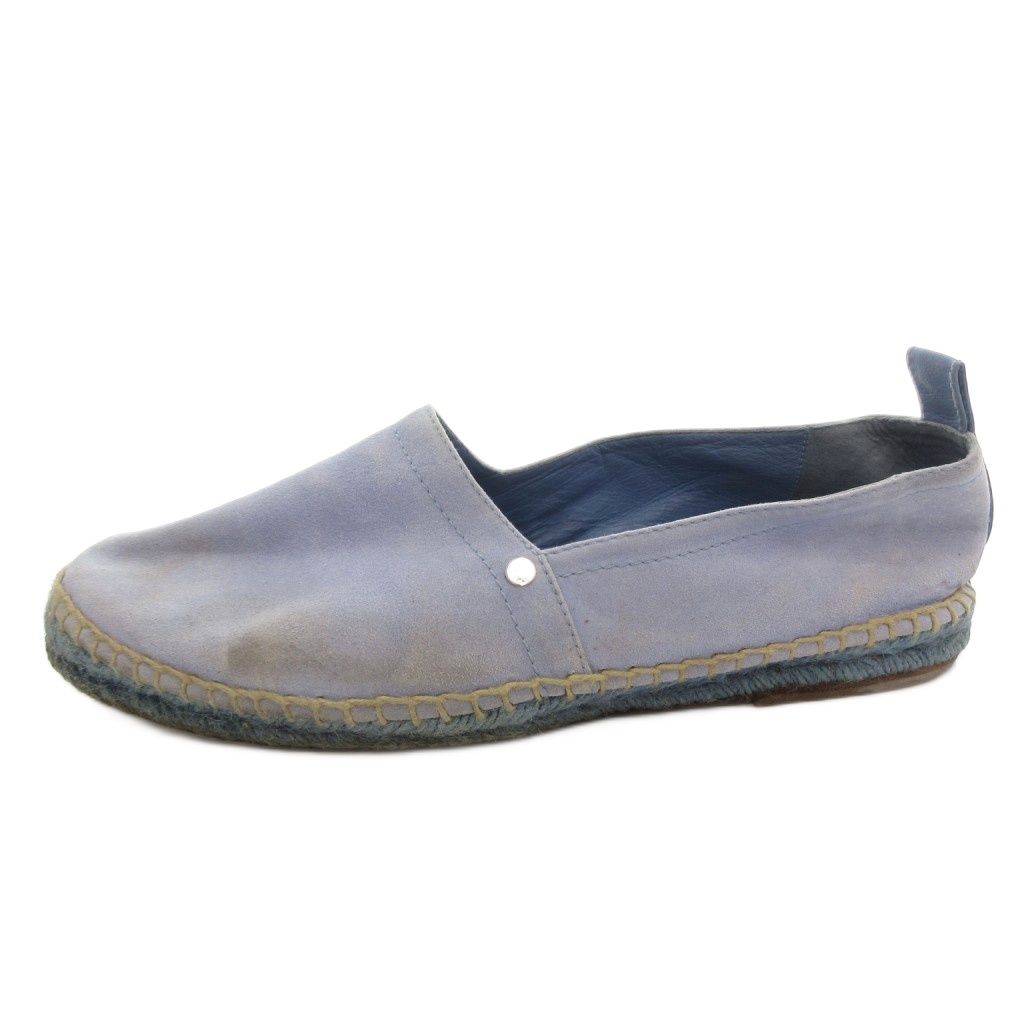 Hermes Slip on Shoes Espadrilles Suede 41 Light Blue — view 2