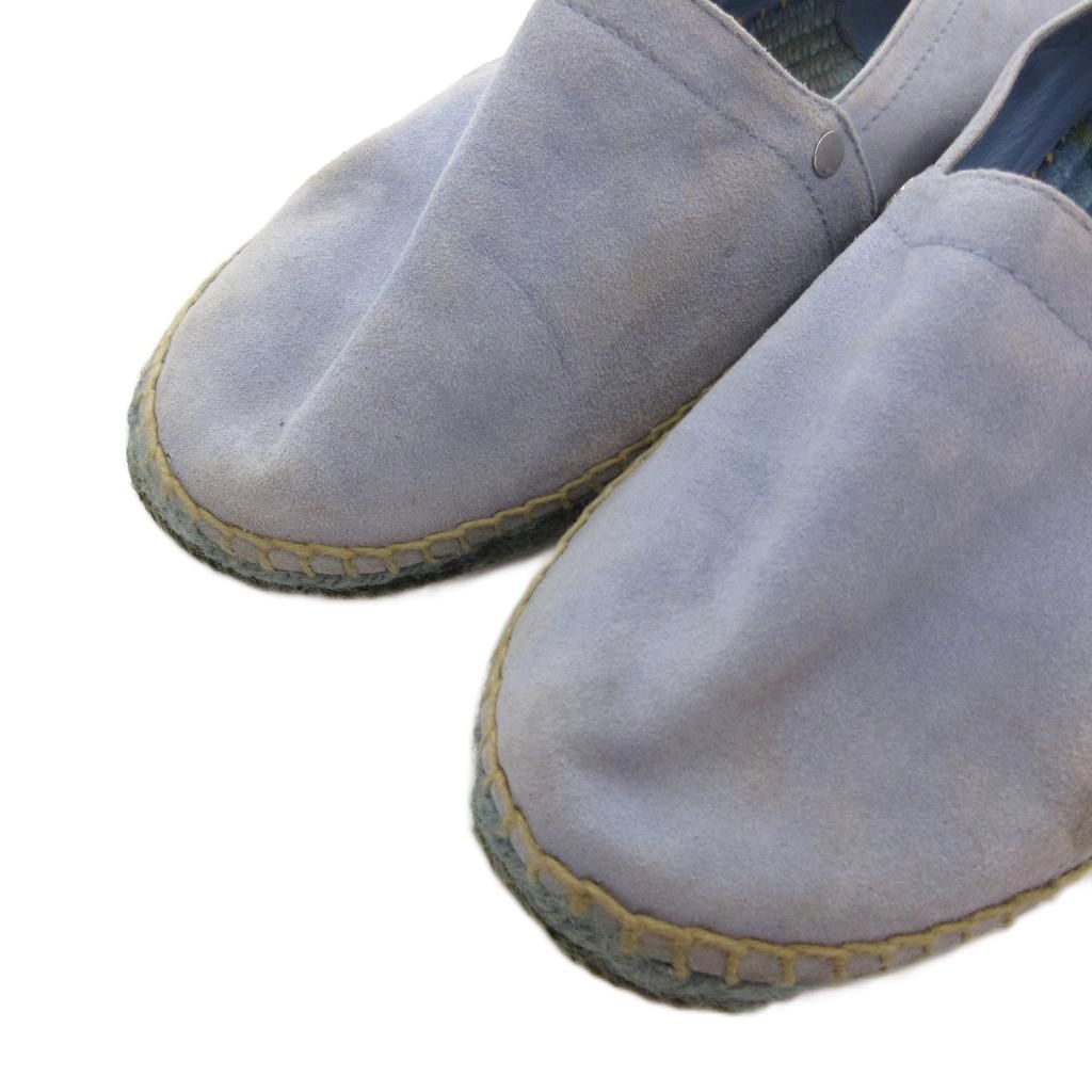 Hermes Slip on Shoes Espadrilles Suede 41 Light Blue — view 3