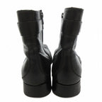 Gucci Short Boots GG Side Zip Leather 41.5 Black — view 5