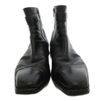 Gucci Short Boots GG Side Zip Leather 41.5 Black — view 4