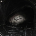Gucci Short Boots GG Side Zip Leather 41.5 Black — view 7