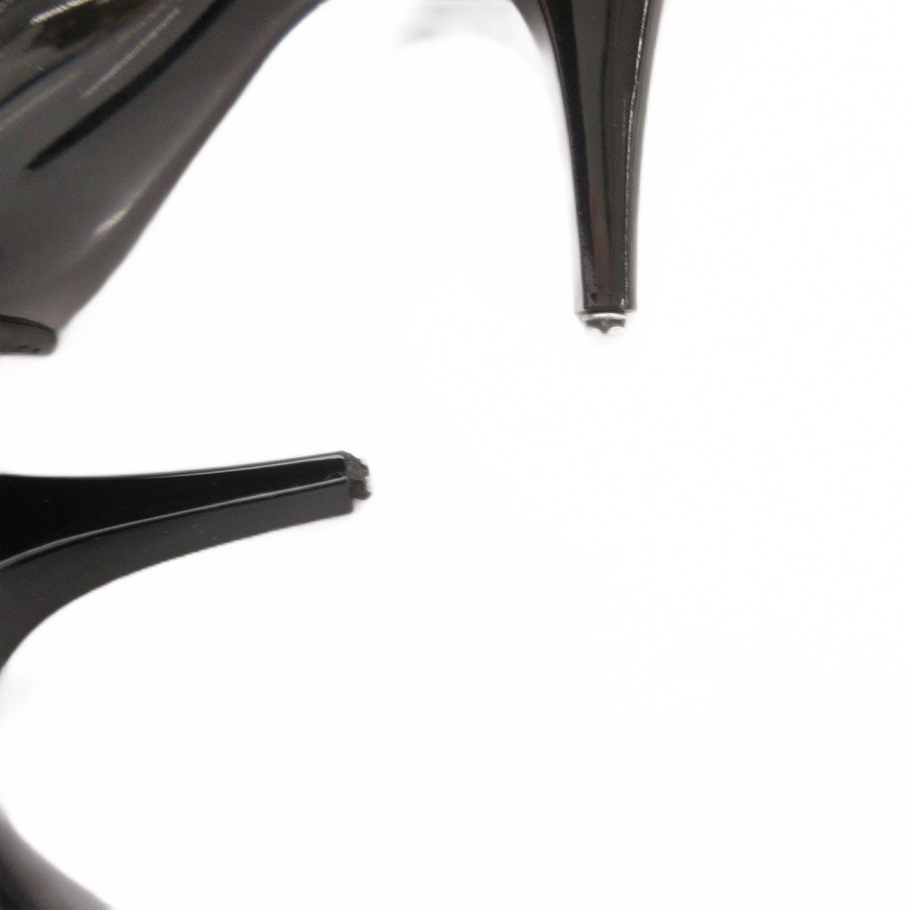 Chanel Sandals Pin Heels Leather CC Logo 7 Black Beige — view 9