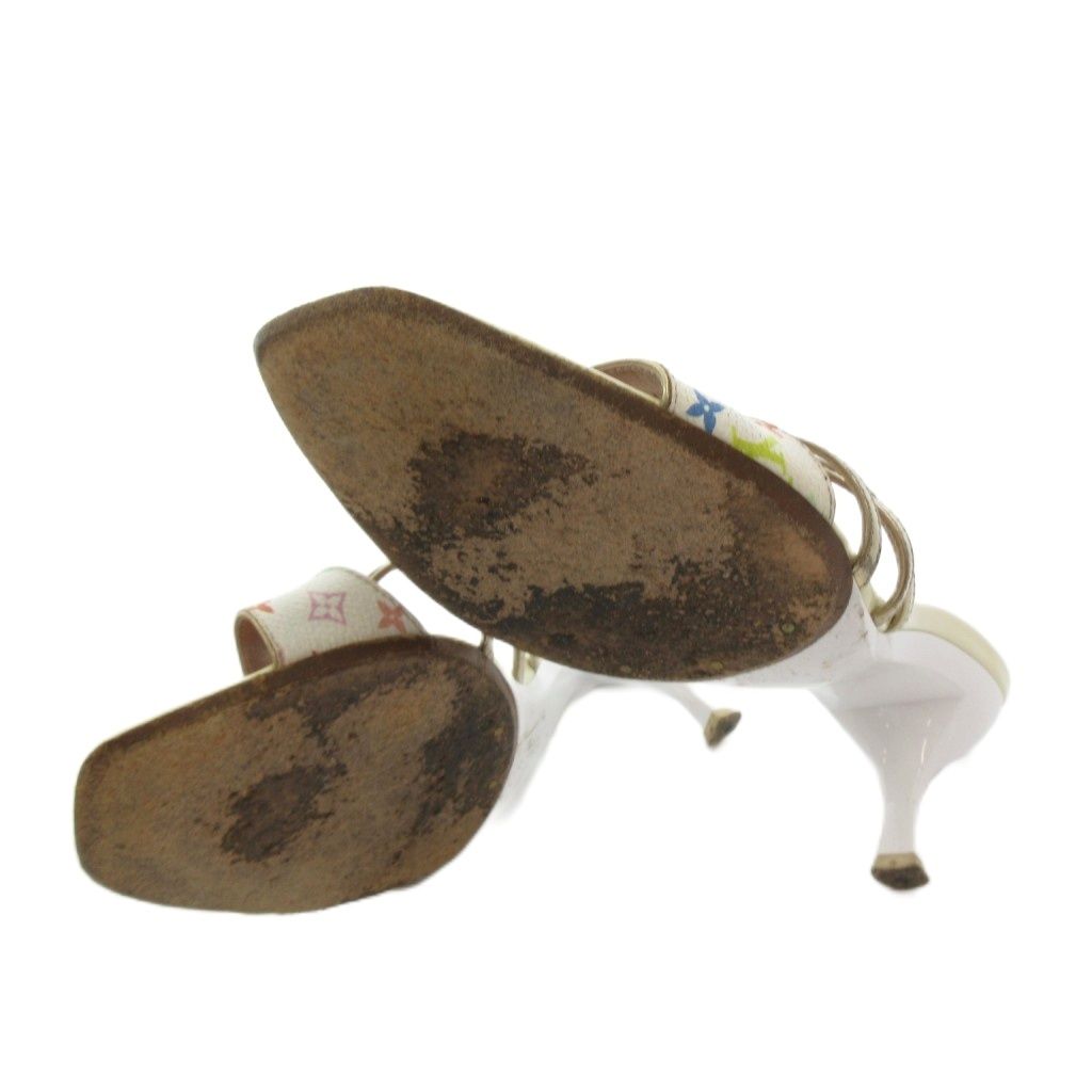 Louis Vuitton Sandals Monogram Strap Pin Heels Multicolor — view 6