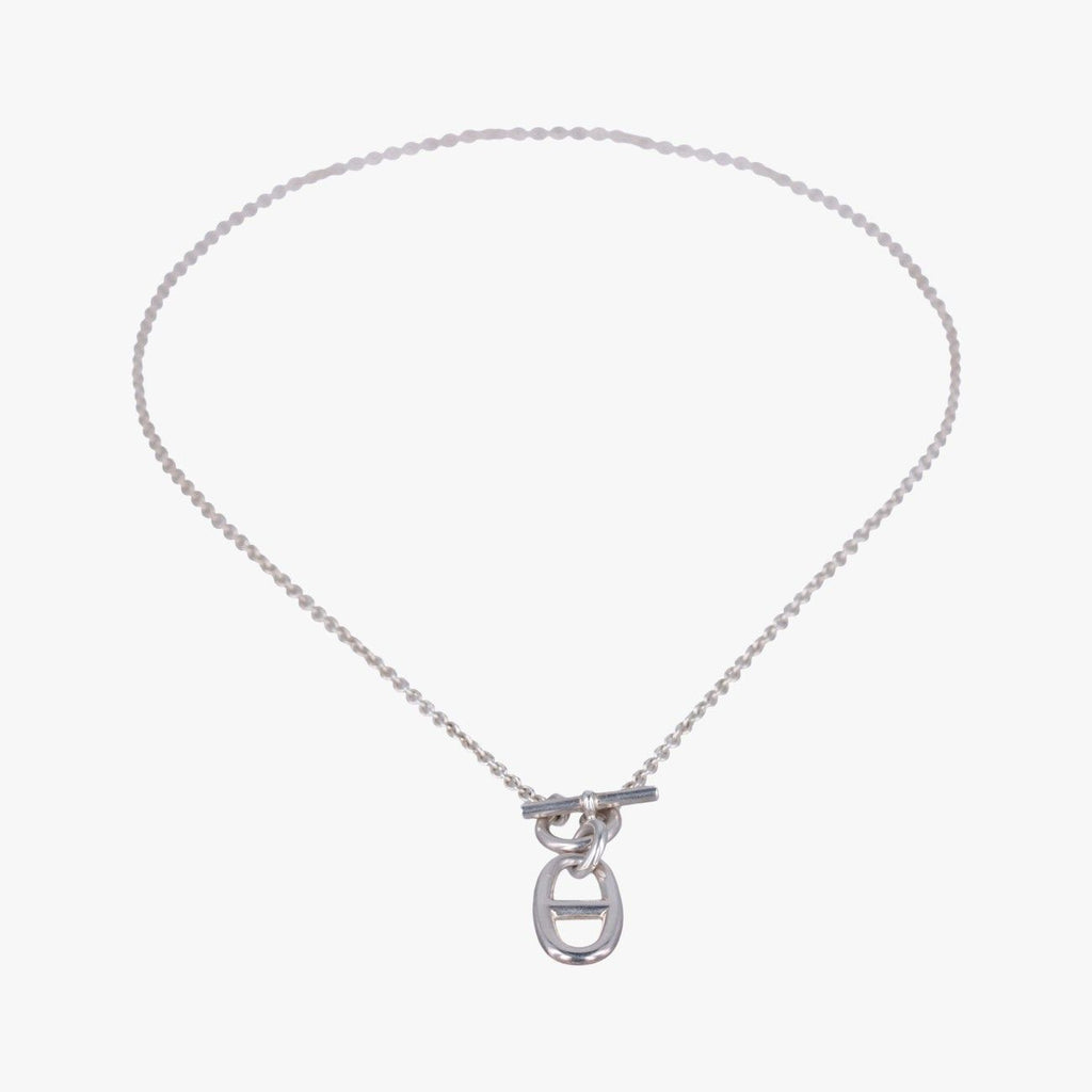 Hermes Chaine D'ancre Amulet Silver Necklace — view 3