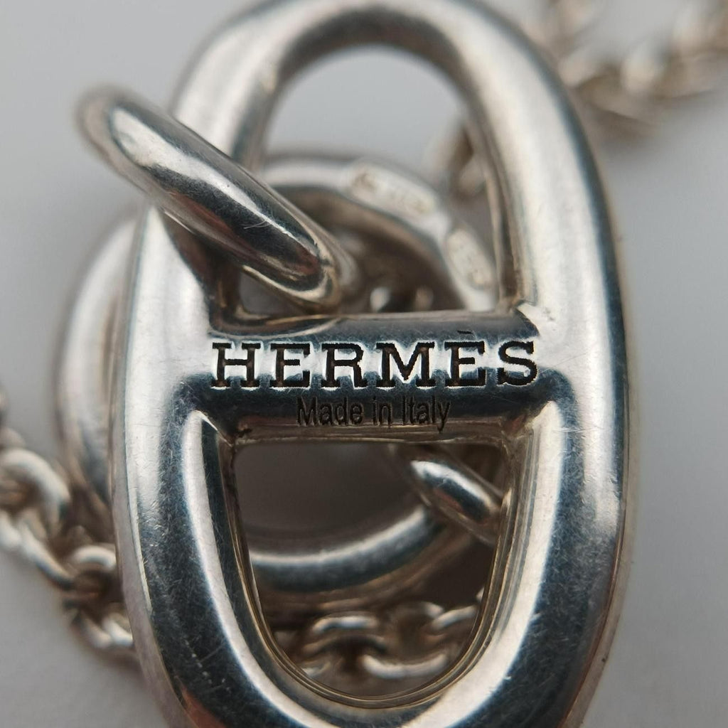Hermes Chaine D'ancre Amulet Silver Necklace — view 5