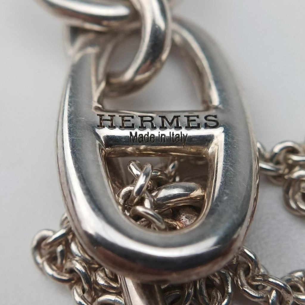 Hermes Chaine D'ancre Amulet Silver Necklace — view 6
