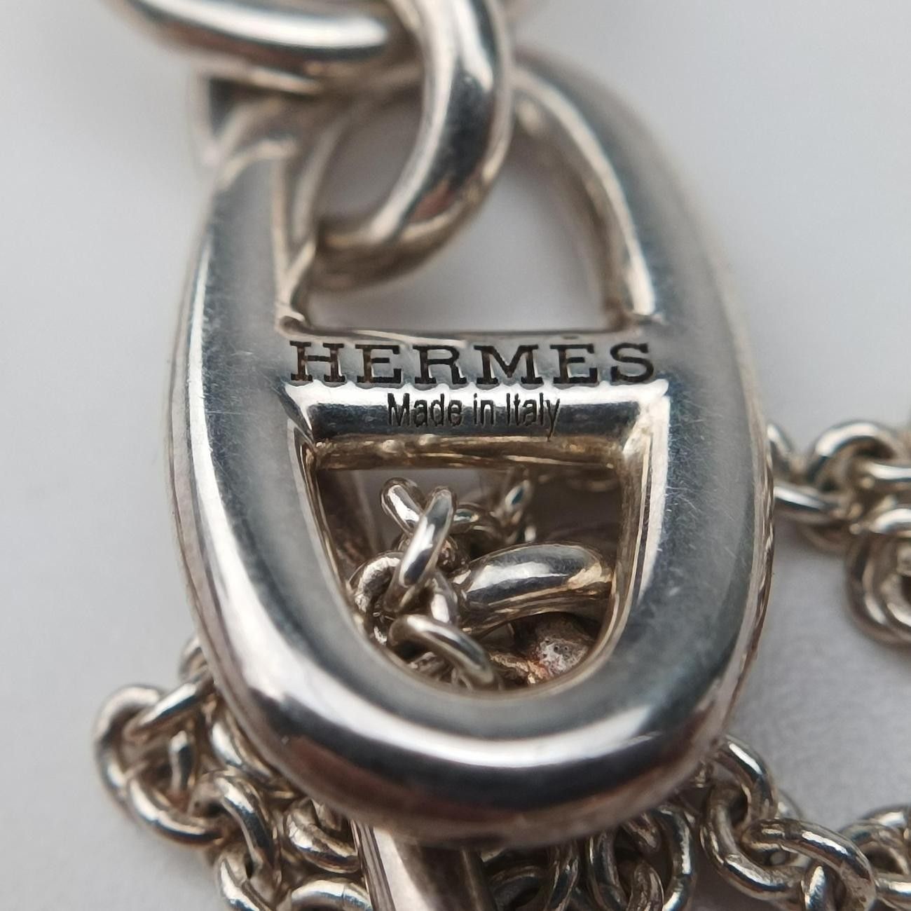 Hermes Chaine D'ancre Amulet Silver Necklace — view 6