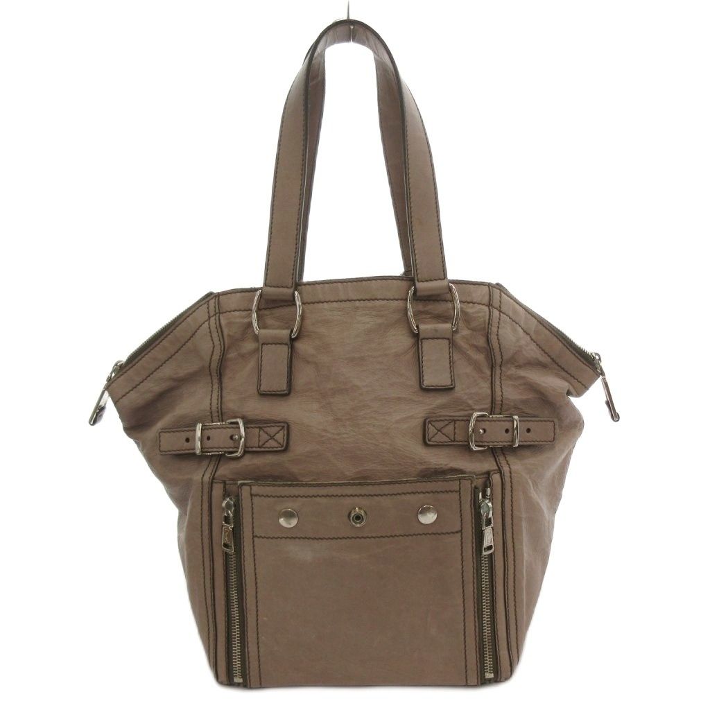 Saint Laurent Handbag Leather Logo Brown