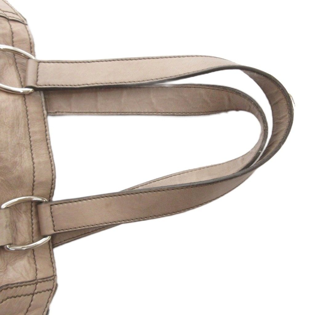 Saint Laurent Handbag Leather Logo Brown — view 5