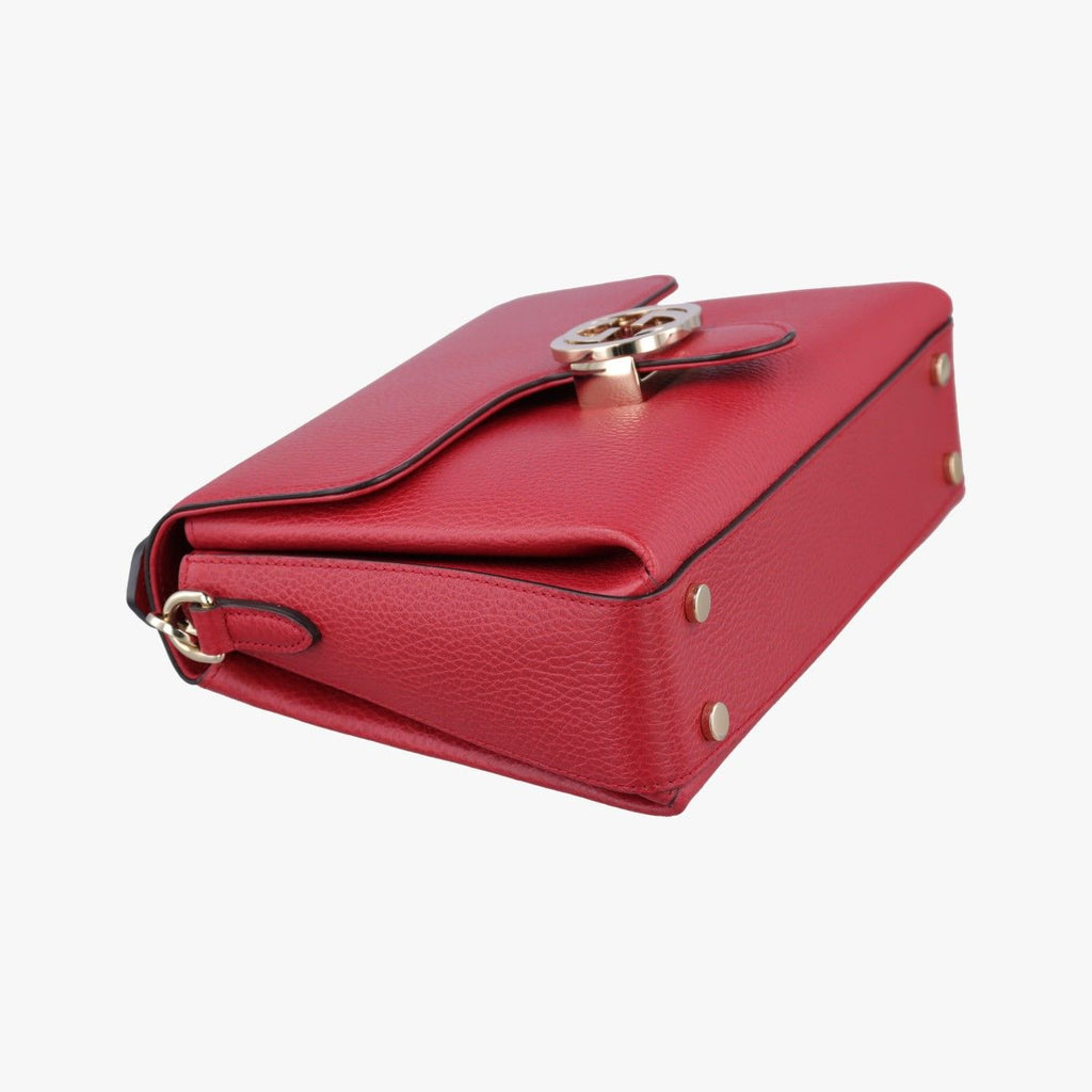 Gucci Interlocking Red Leather Shoulder — view 5