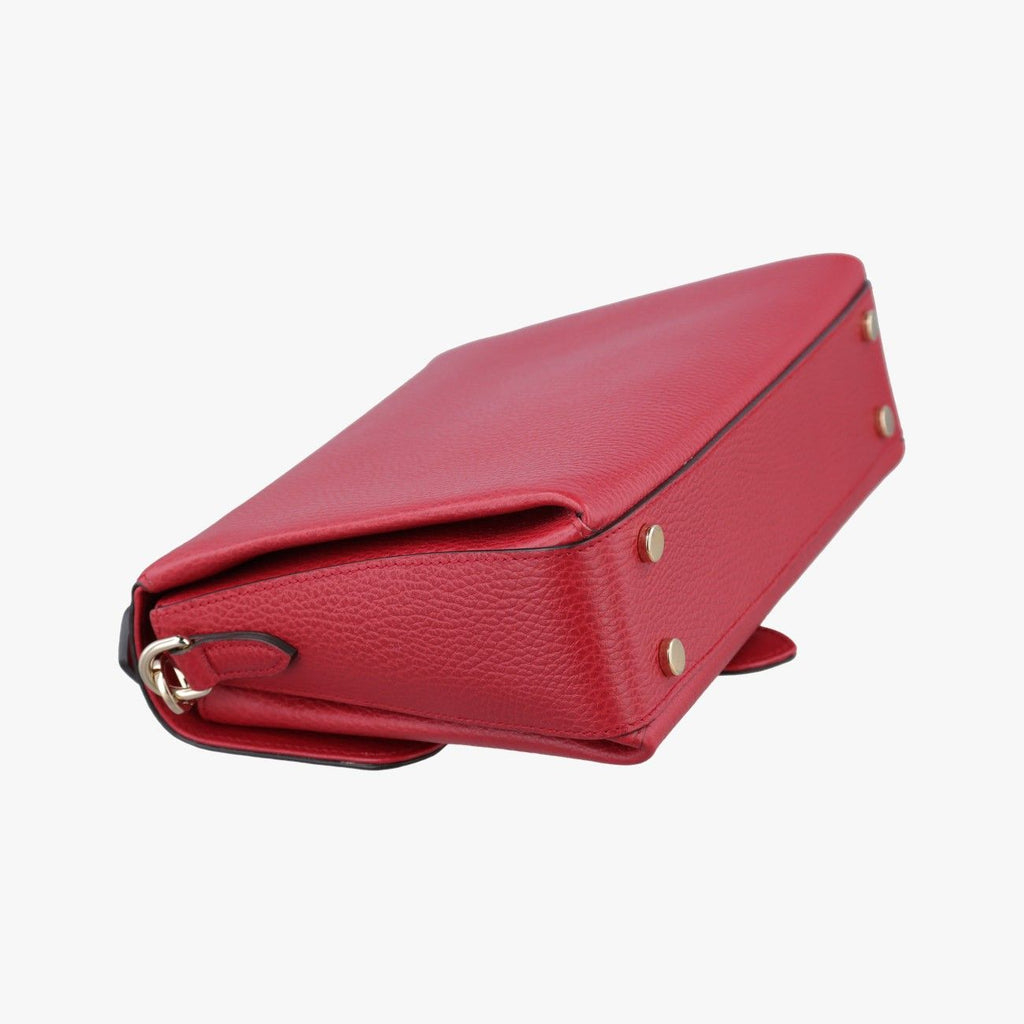 Gucci Interlocking Red Leather Shoulder — view 7