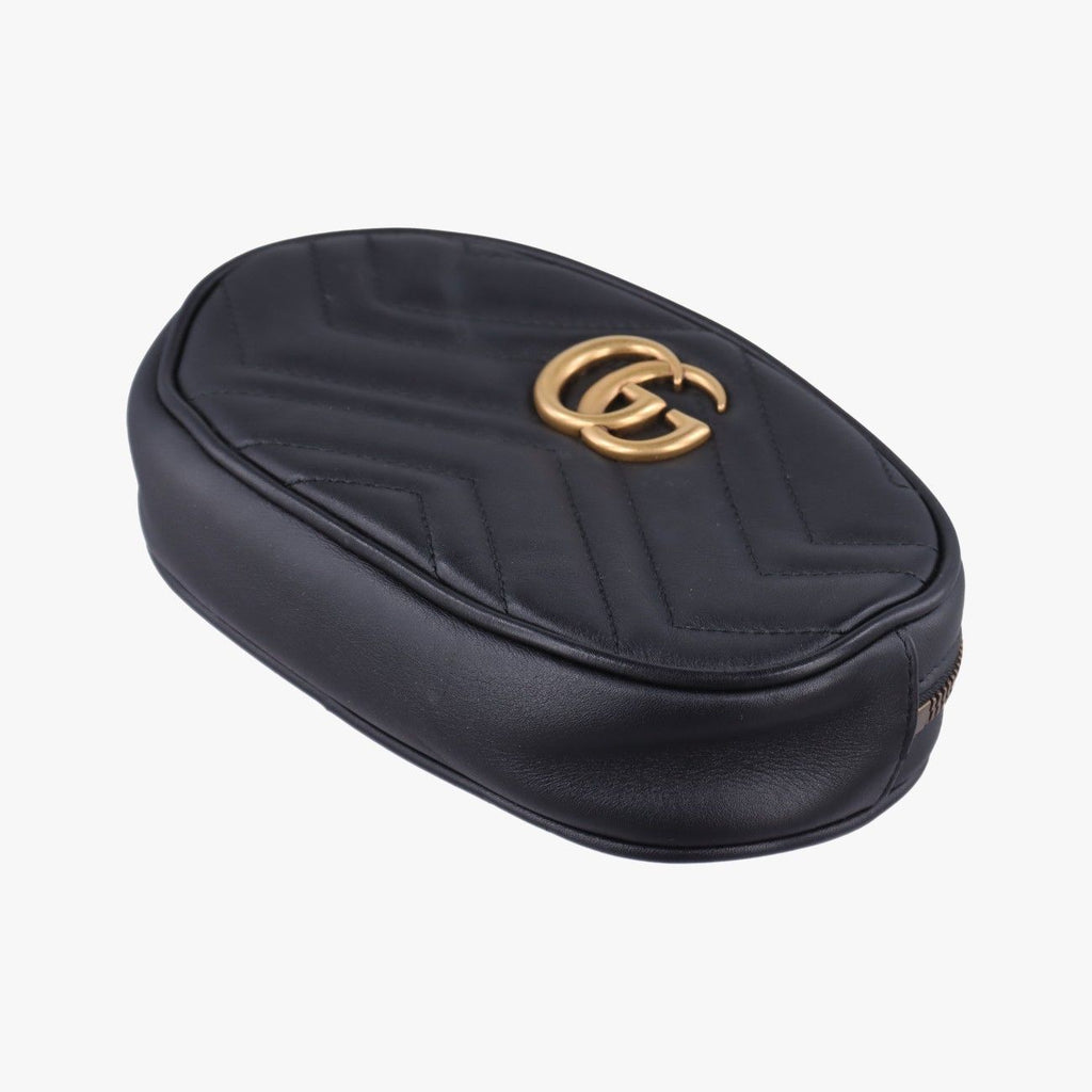Gucci GG Marmont Black Leather Handbag — view 4